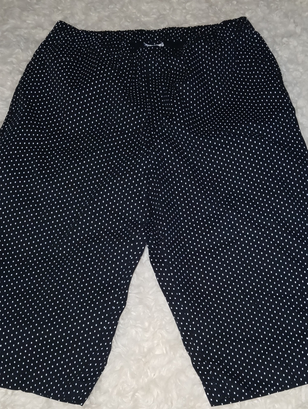 Croft & Barrow Black Shorts with White Dot Print